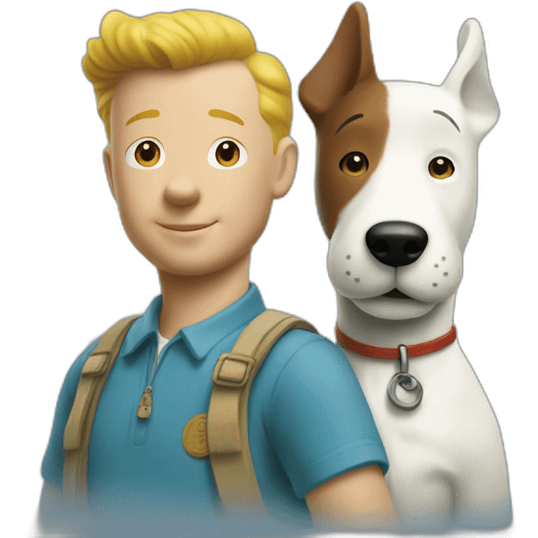 tintin and milou emoji