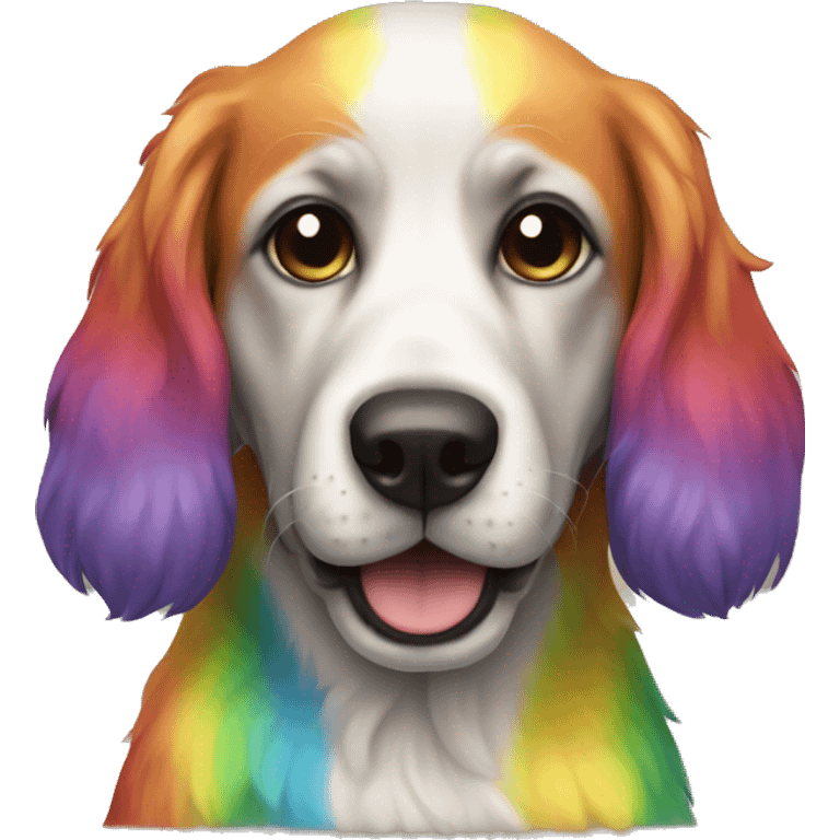 rainbow dog emoji