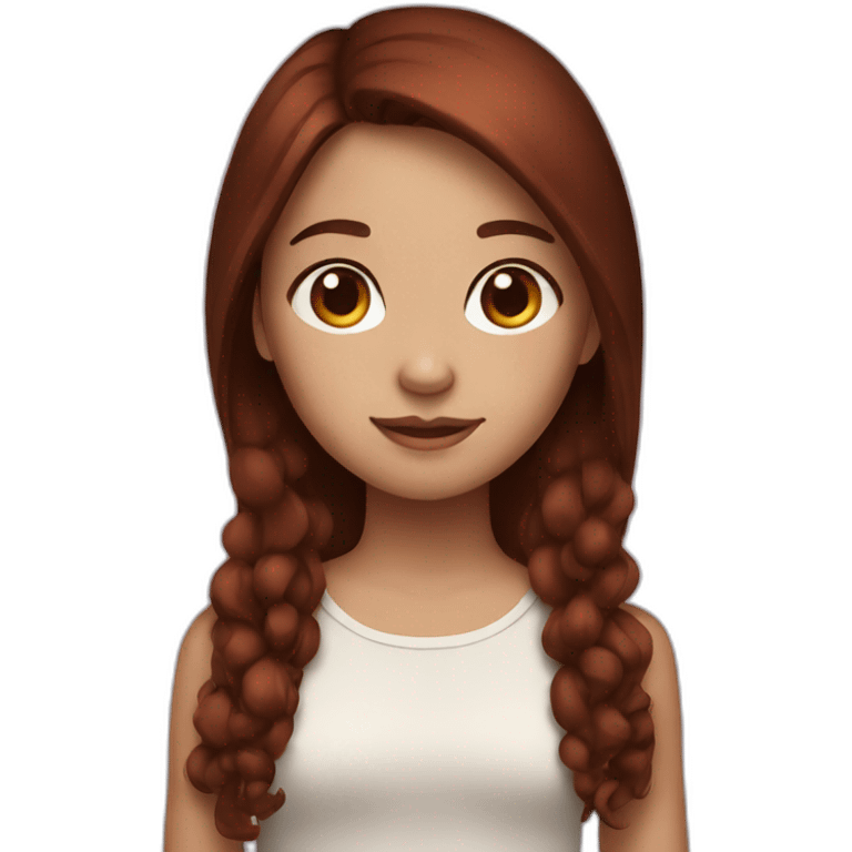 girl with dark red and brown hair emoji