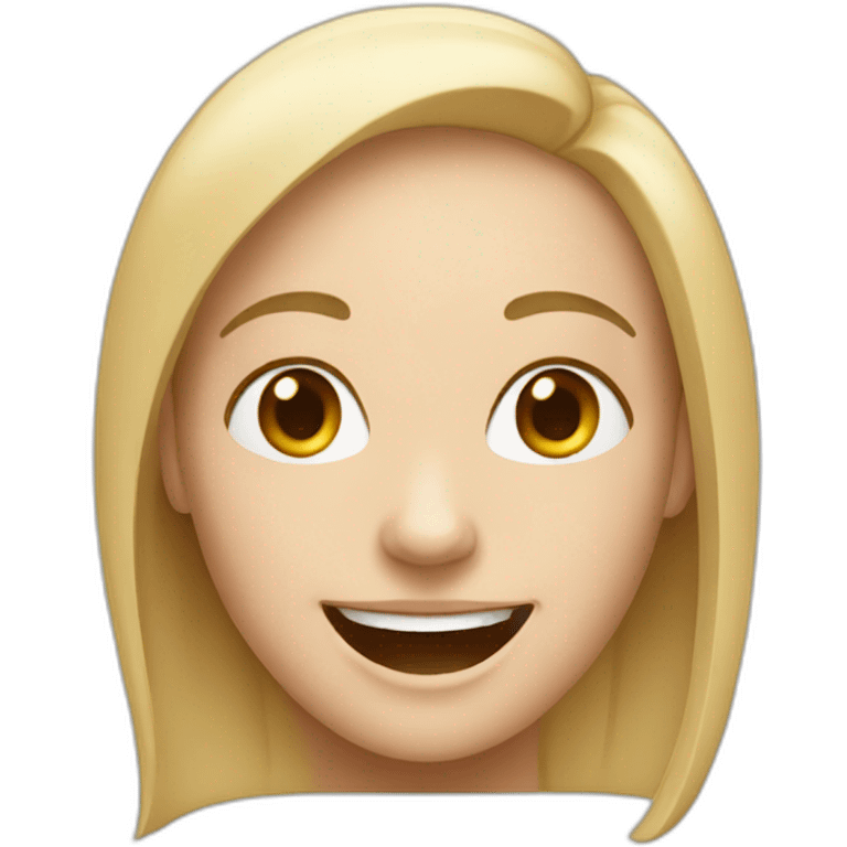 Happy white woman emoji