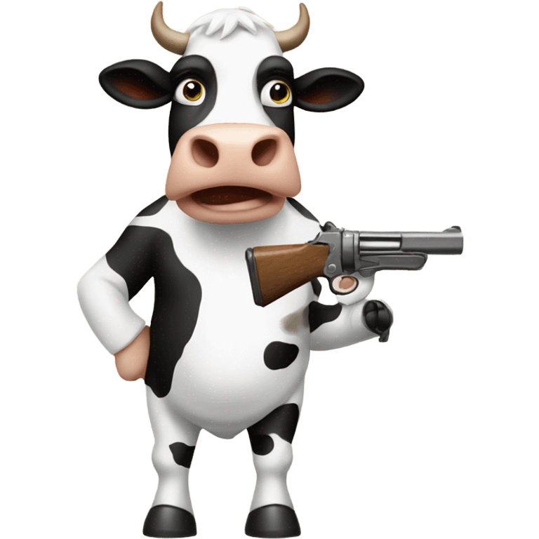 cow with gun emoji