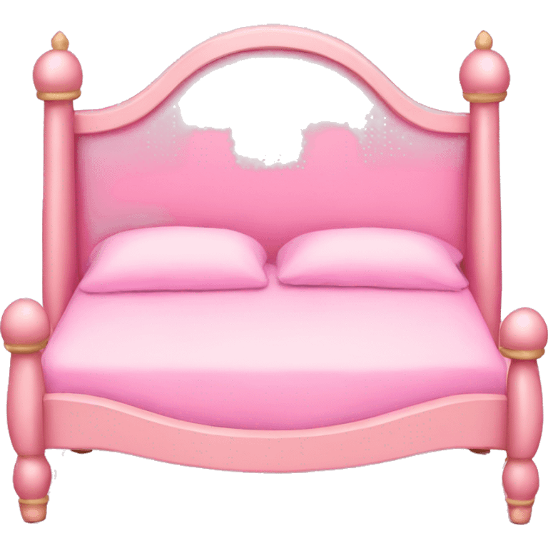 Pink princess bed emoji