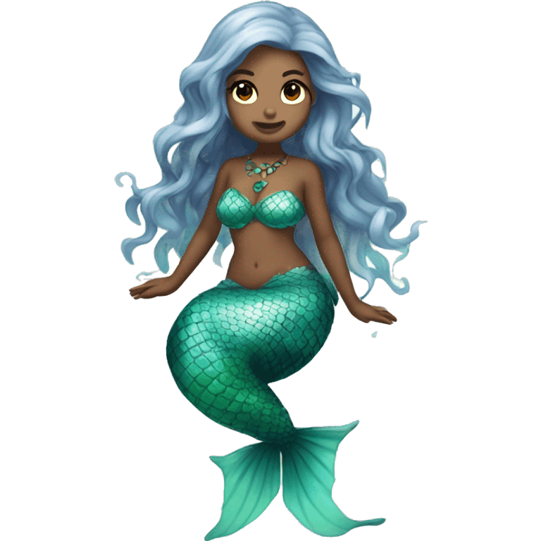 Mermaid siren full body chibi  emoji