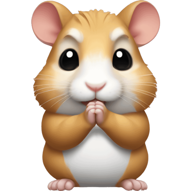 Hamster holding peace sign with fingers emoji