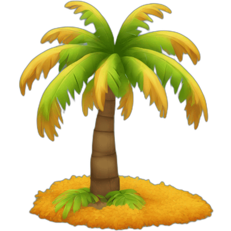 palmtree in autumn emoji