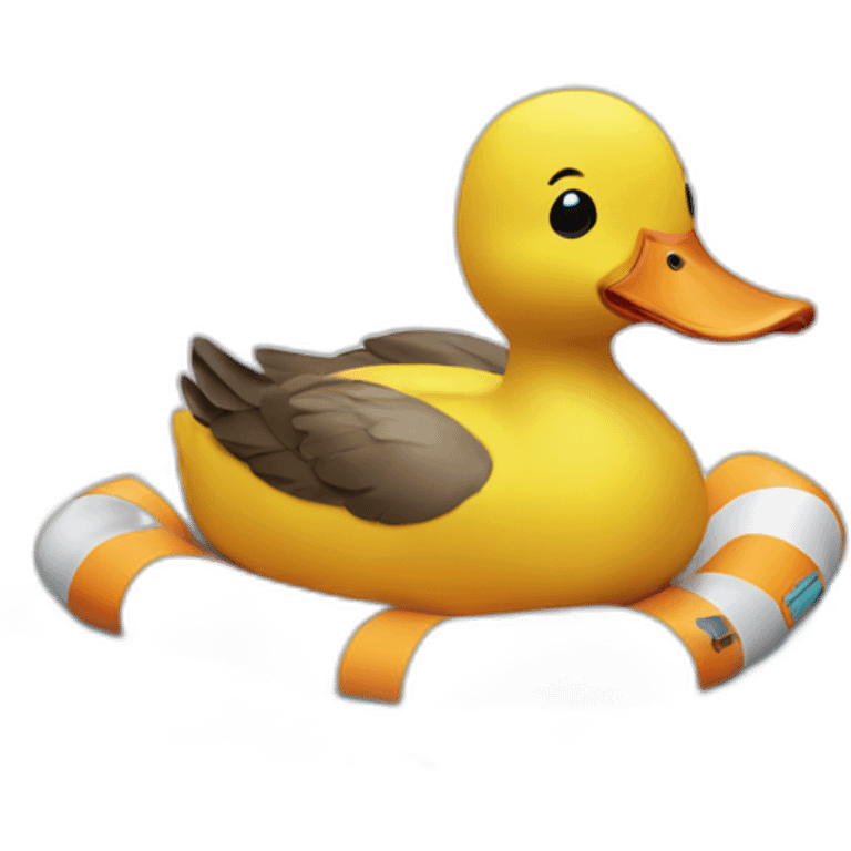 A duck with floaties emoji