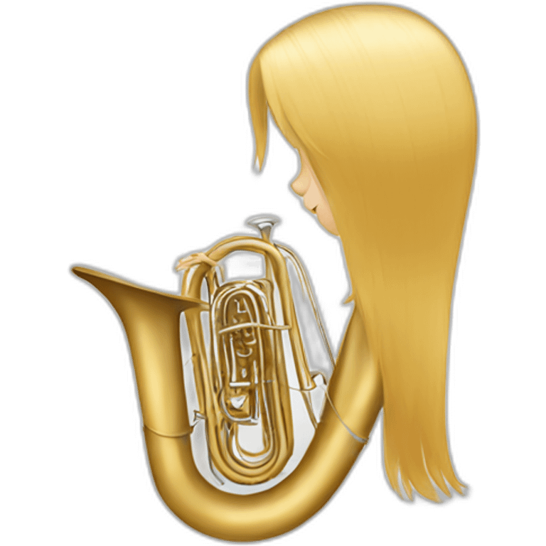 Long-hair-whitemale-playing-tuba emoji