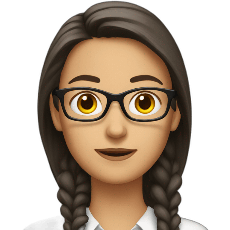 teacher brunnette emoji