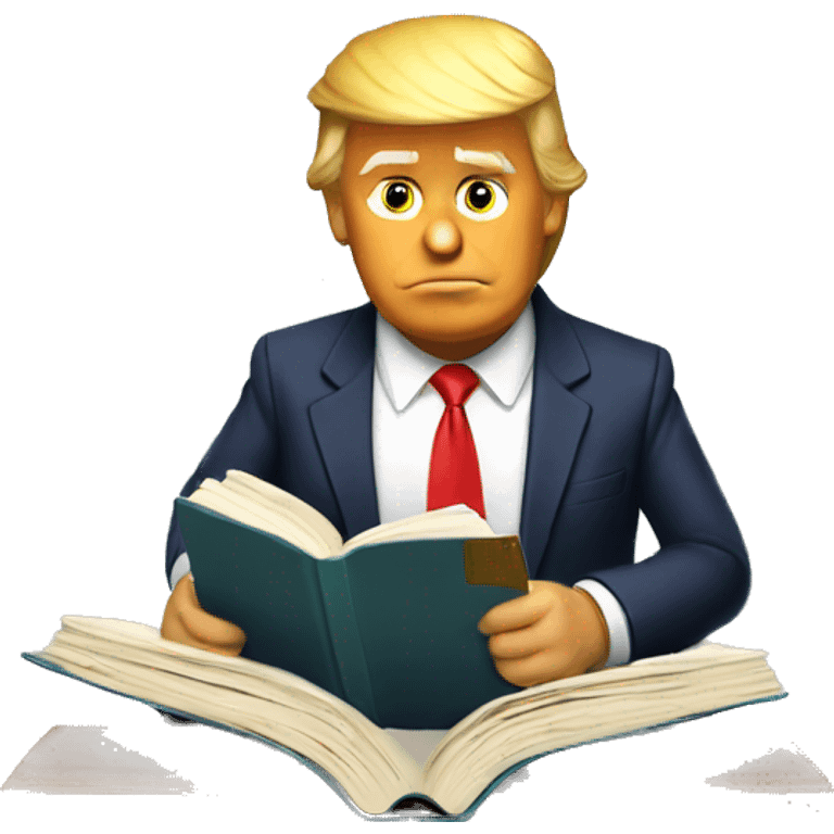 Donald trump read book emoji