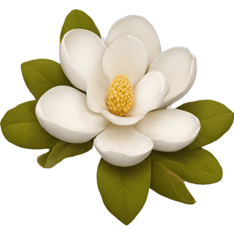 Instagram sticker with emoji, oval magnolia emoji