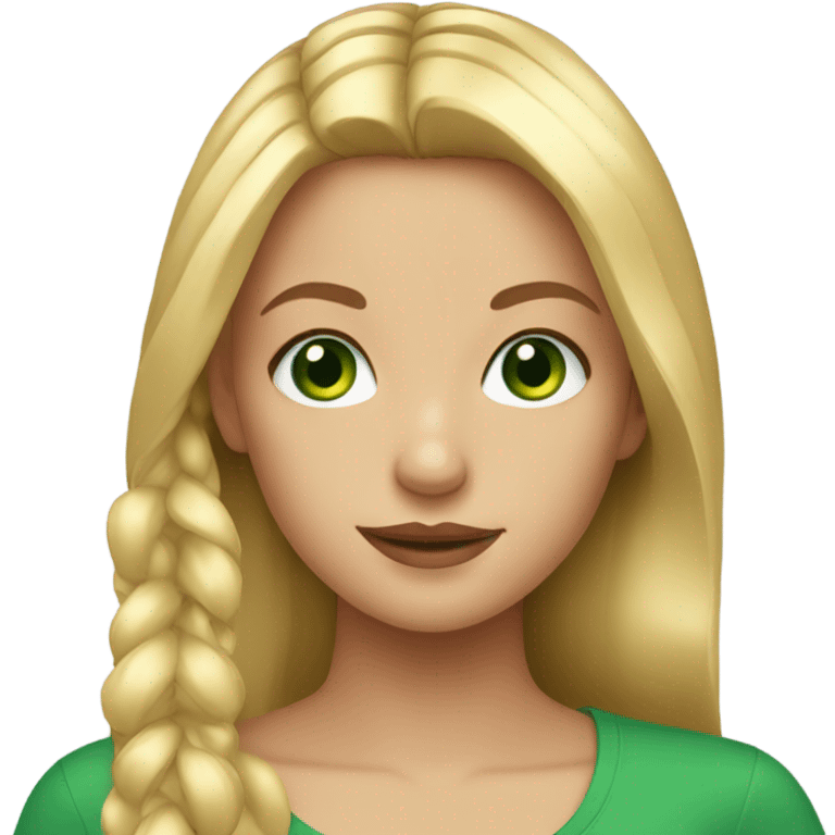 blonde girl with hoop earrings and green eyes emoji