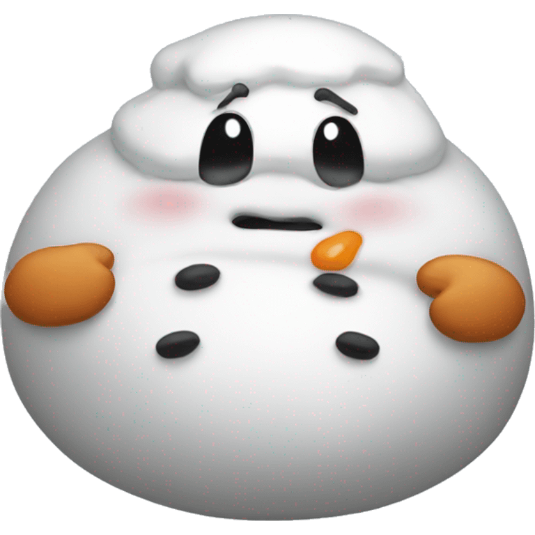 Fat melted snowman emoji