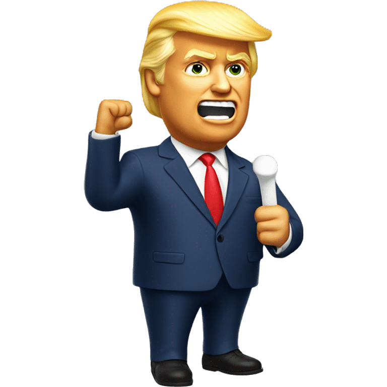 Donald trump with foam finger  emoji