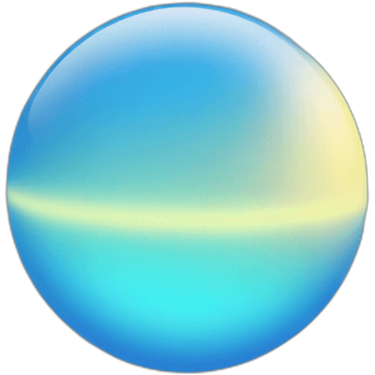 Blue glowing ball with gradient emoji