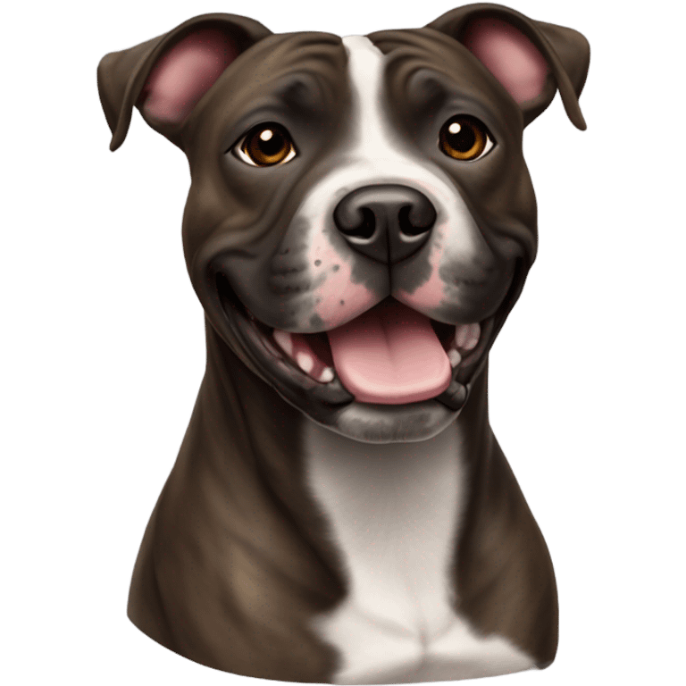 happy brindle Staffordshire (no white markings) emoji