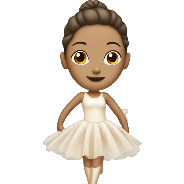 Ballerina women with cream dress  emoji