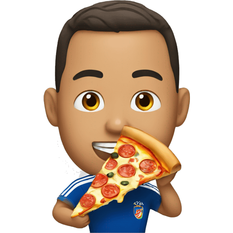 Ronaldo eating pizza emoji