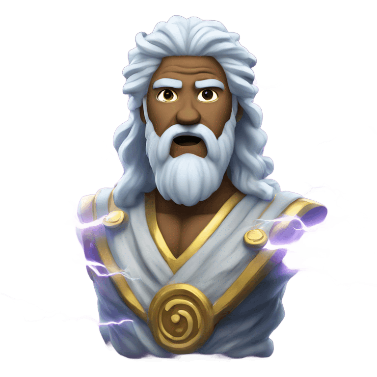 Zeus with lightning emoji