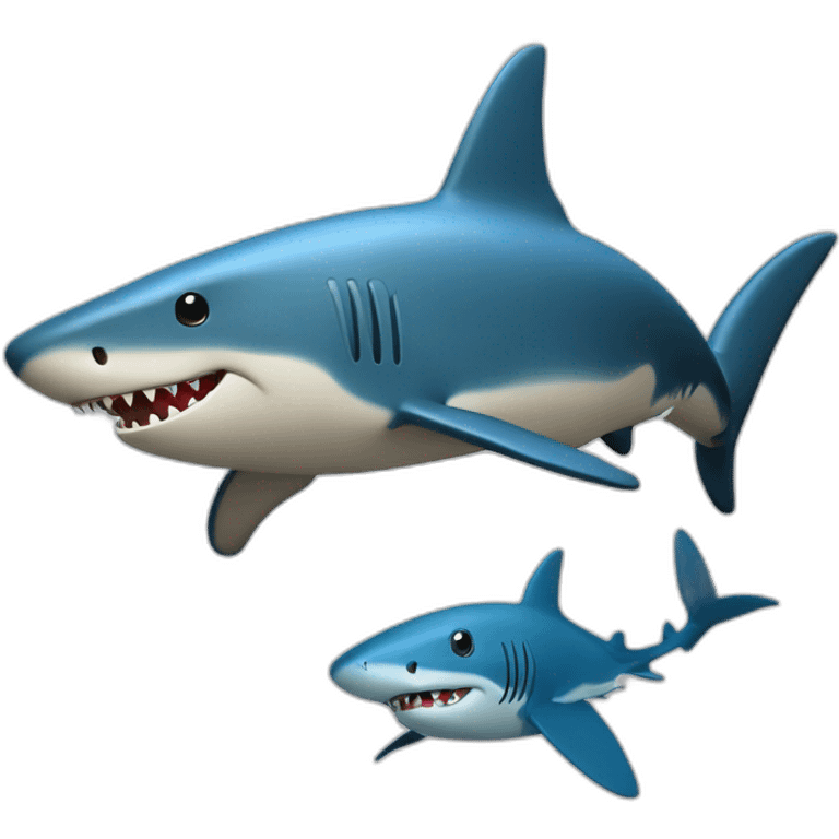 Hérisson avec requin emoji