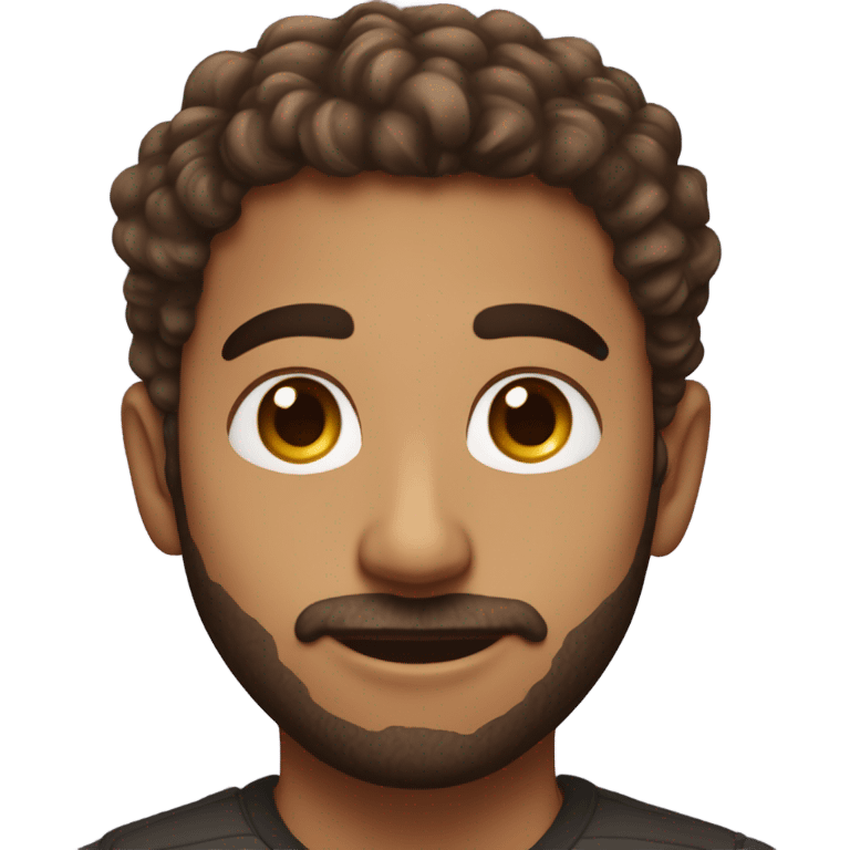 make one with this person called bhargav who is brown and has curly hair and is clean shaven but make him very attractive emoji