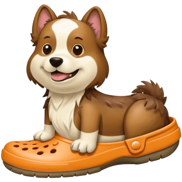 Dog with crocs emoji