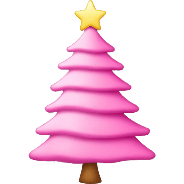 Pink Christmas tree emoji