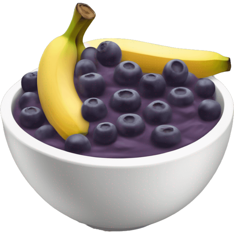 bowl of açaí with sliced banana emoji