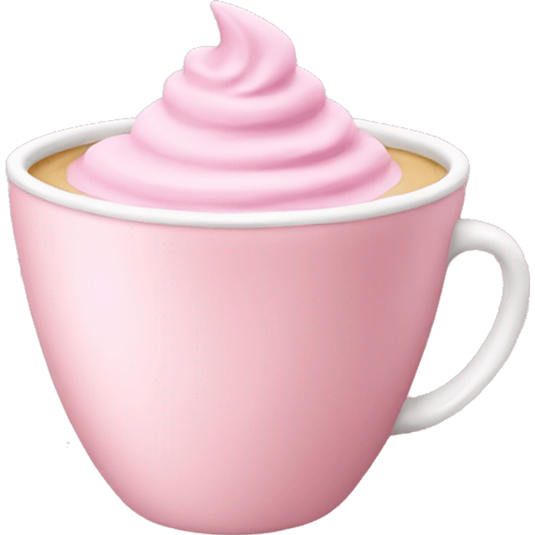 Baby pink latte cup emoji