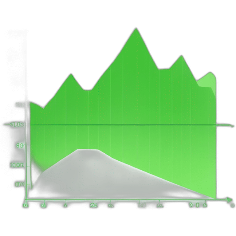 Line graph growing in green emoji