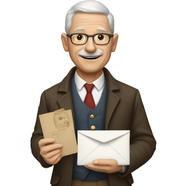 genealogist with envelope in hand emoji