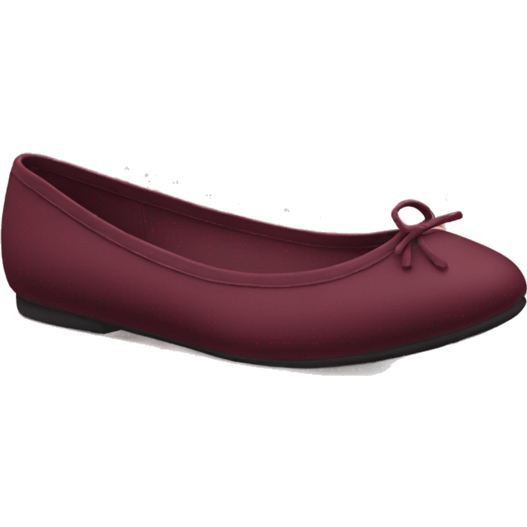 burgundy ballet flats emoji