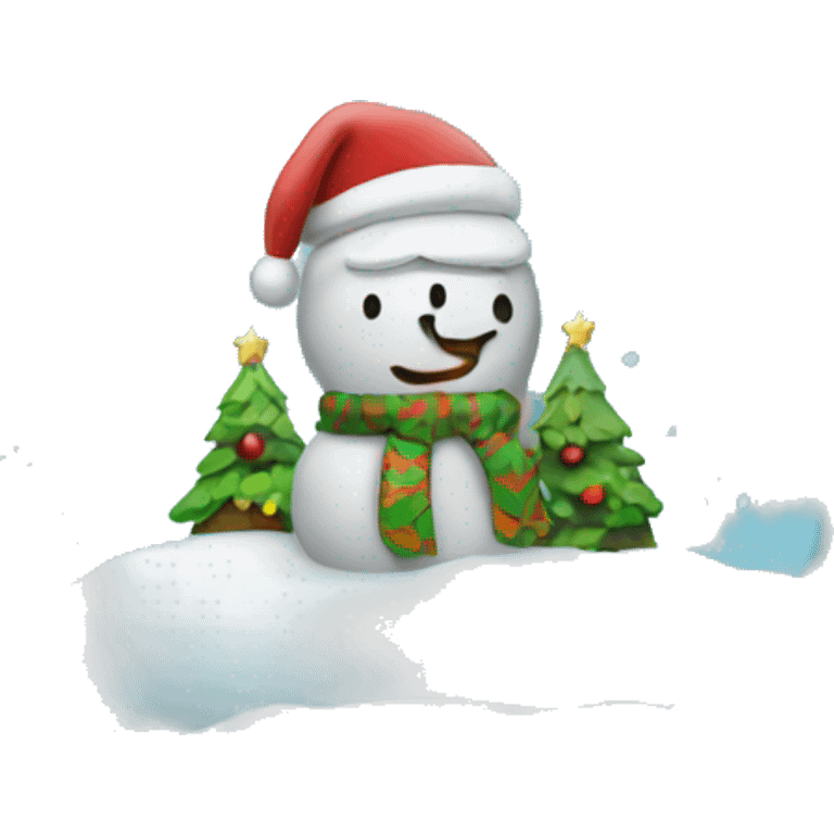 Christmas snowglobe emoji