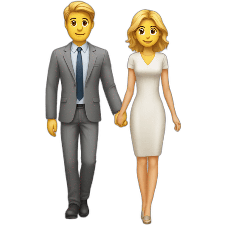 Homme embrasse femme emoji