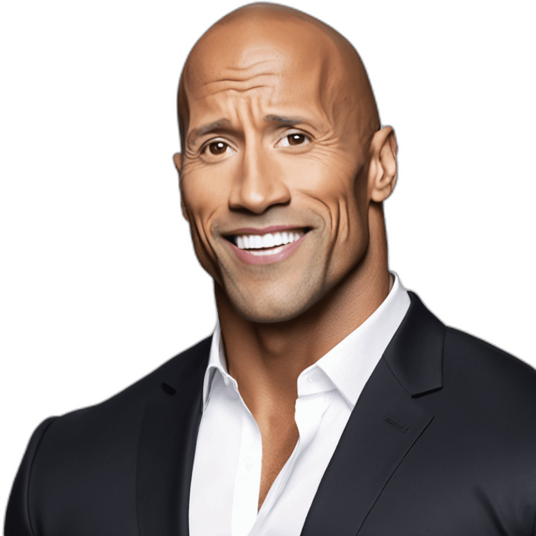 macron avec Dwayne Johnson dans ces bras emoji