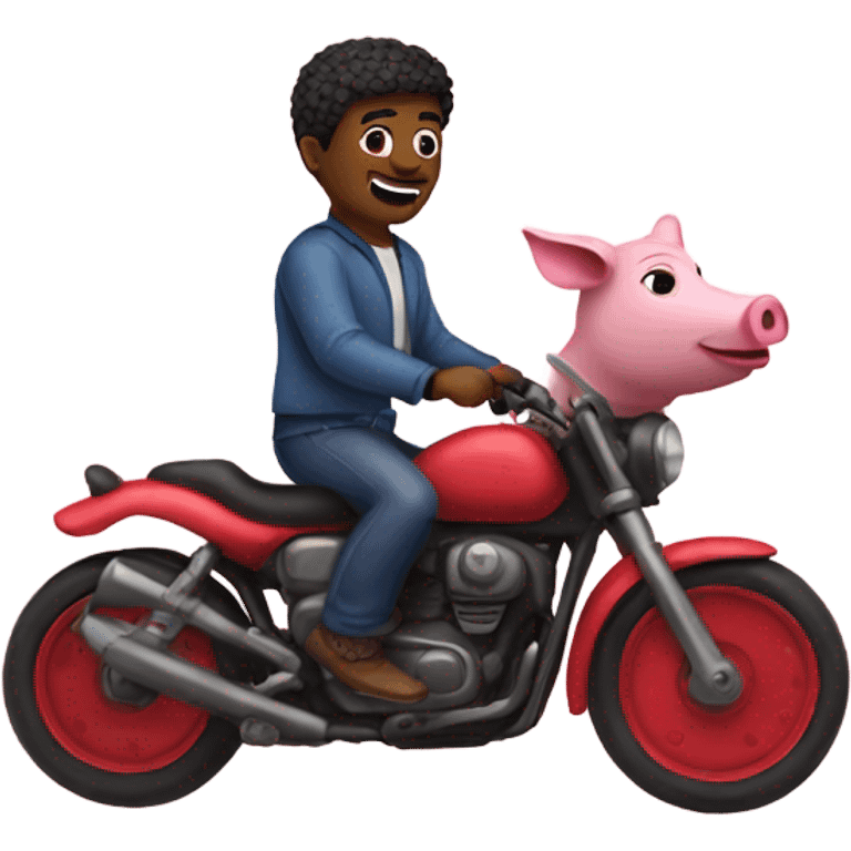 Make him ride a pig emoji