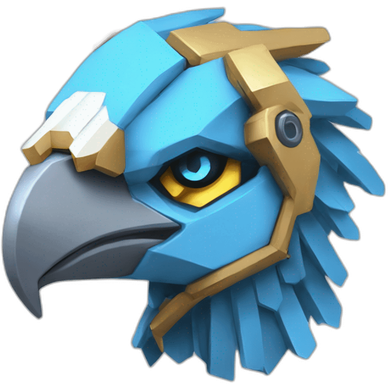 Minecraft Articuno Cyberpunk Head emoji