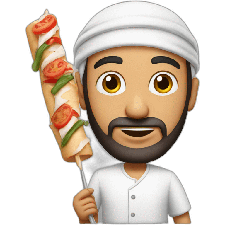 arab man holding kebab emoji