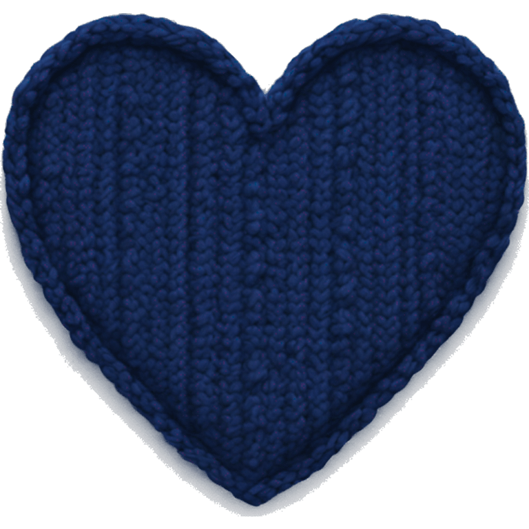 Navy blue knitted heart  emoji