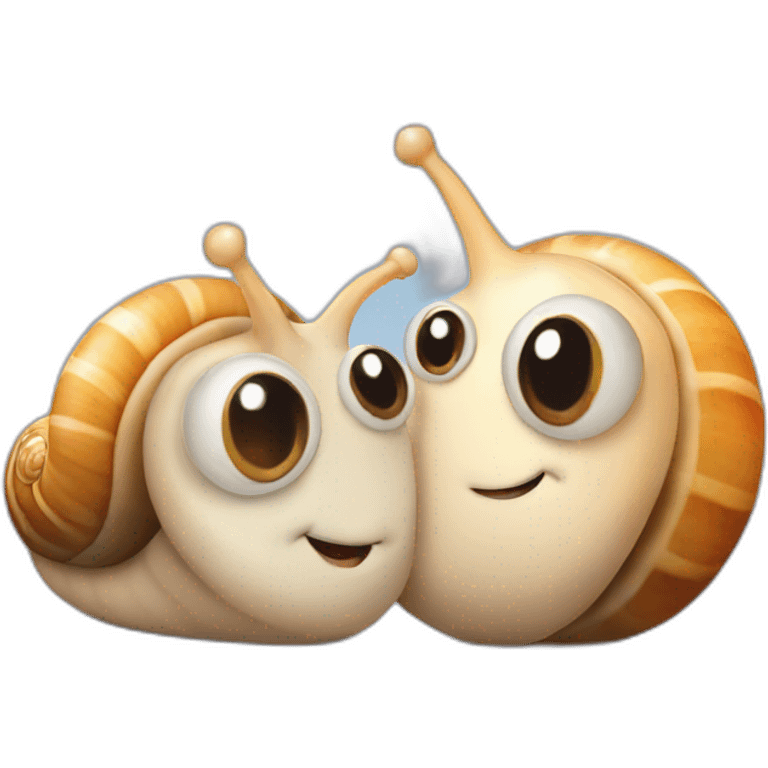 Two snails in love emoji