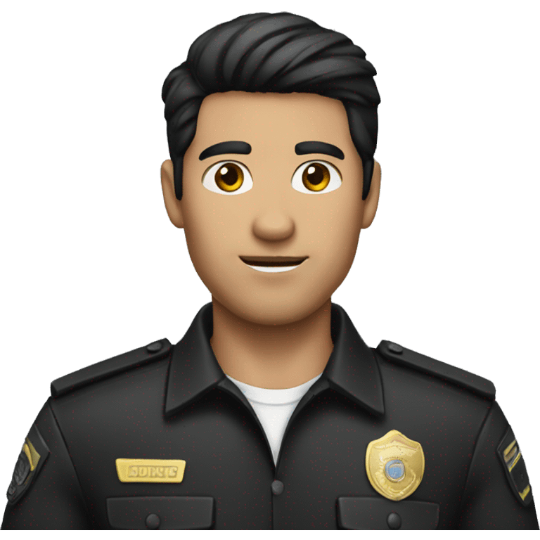 private security man with black hair emoji