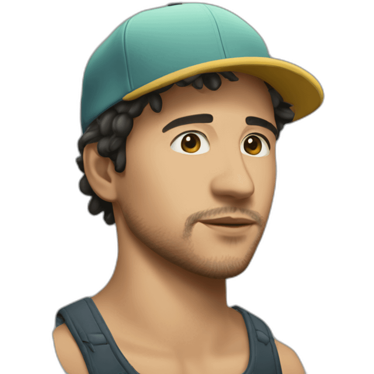 Nekfeu avec une casquette emoji