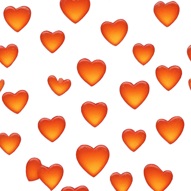 splattered paint heart glowing red-orange warmth emoji