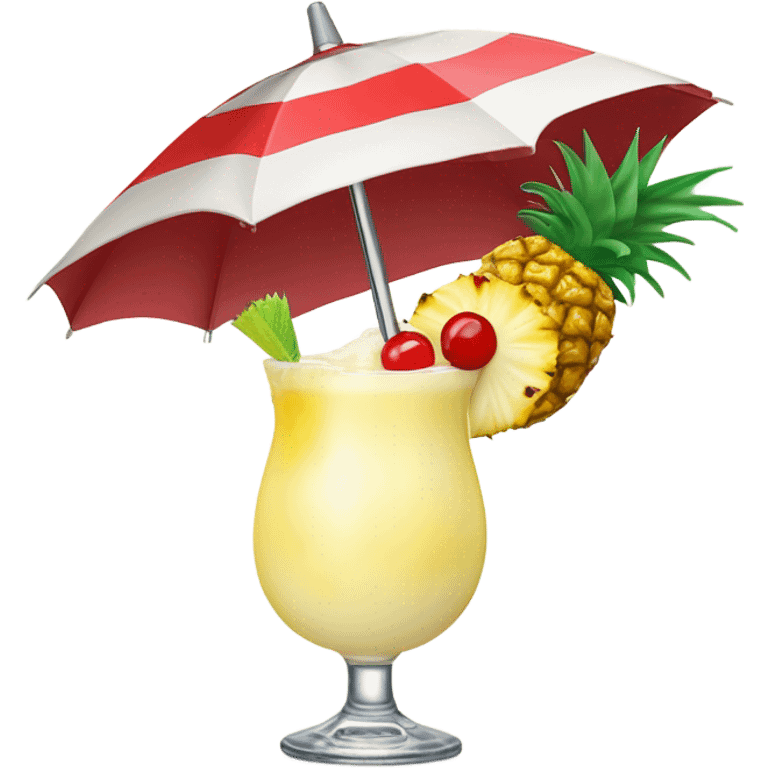 Pins colada drink at beach emoji