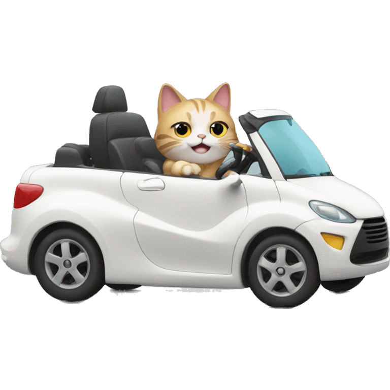 Cat driving car emoji