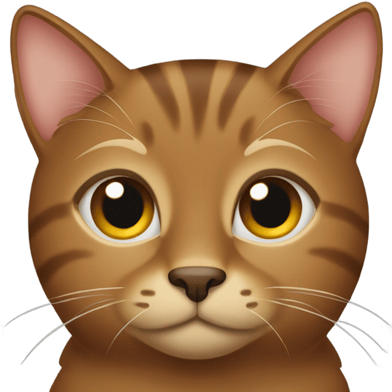 a brown cat with bangs emoji