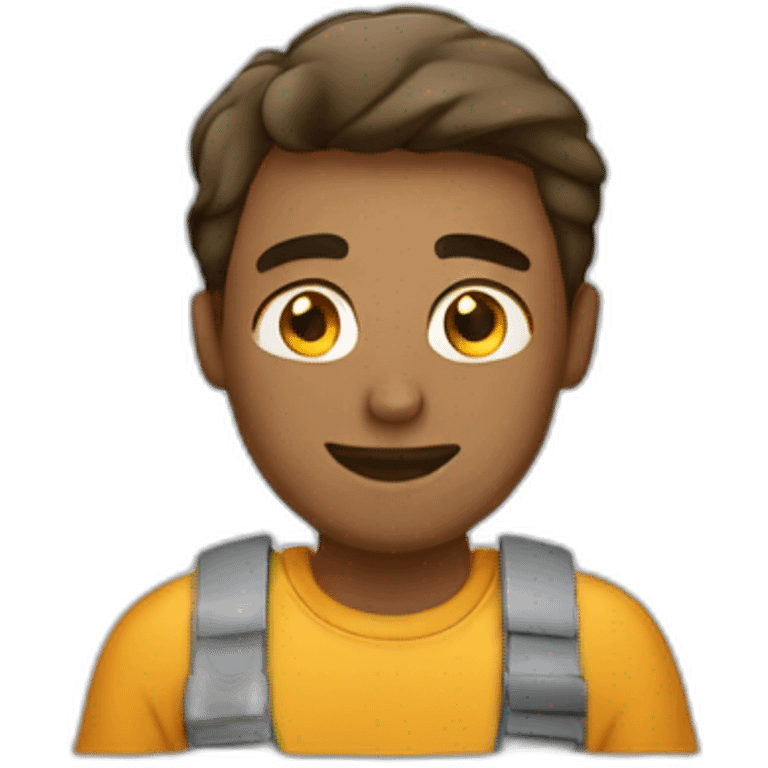 guy working in a macbook emoji