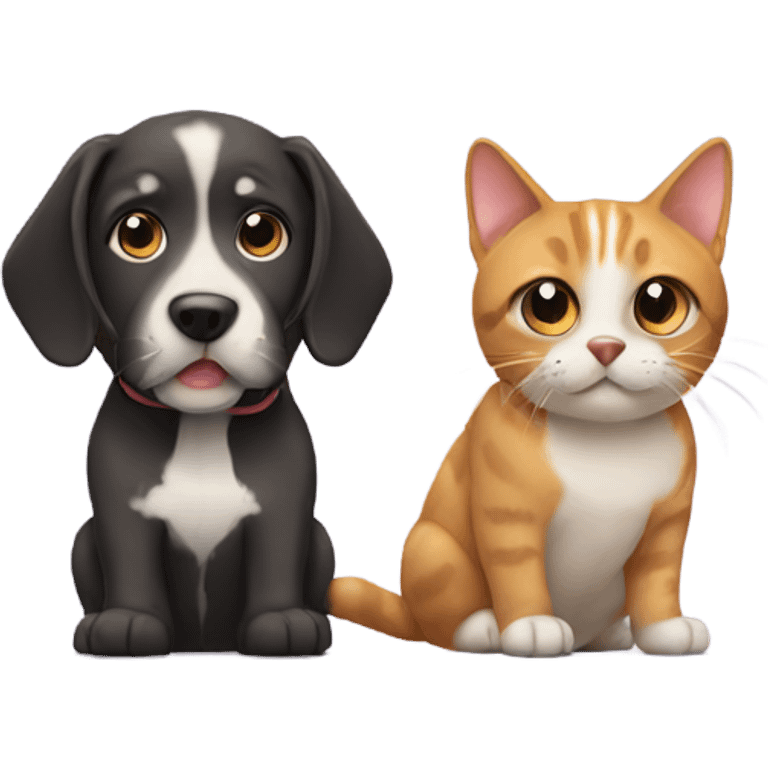 Dog and cat  emoji