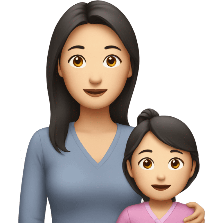 asian mother and daughter emoji