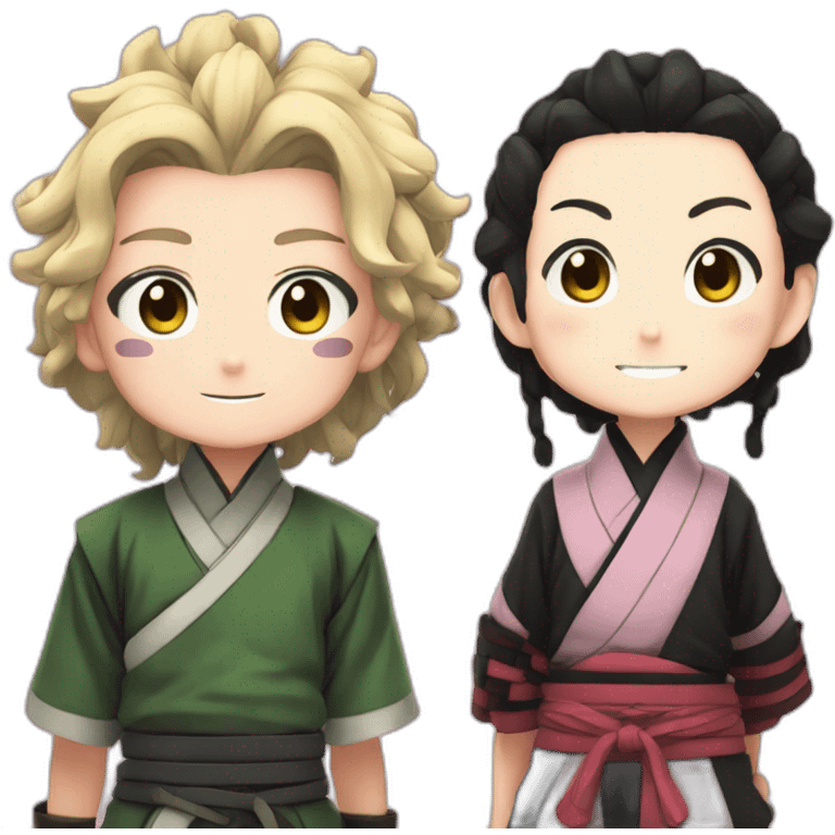 Tanjiro with nezuko from demon slayer emoji