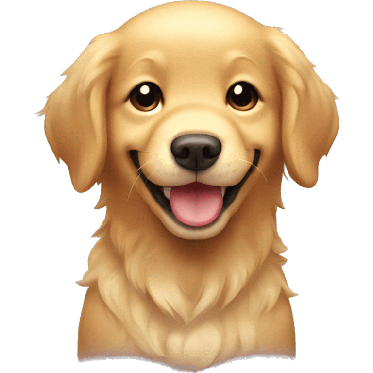 Golden retriever chibi smiling  emoji